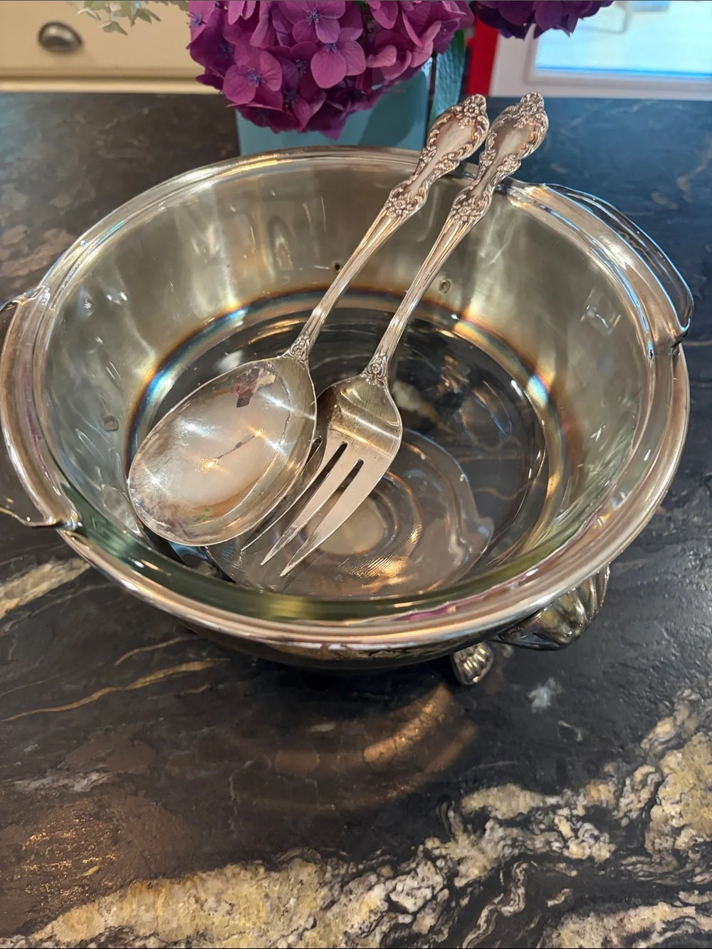 Classic Silver Covered Chafing Dish - Polished Silver Serveware  By FB Roger.